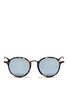 Main View - Click To Enlarge - RAY-BAN - 'Round Fleck Flash' tortoiseshell acetate mirror sunglasses