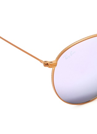 Detail View - Click To Enlarge - RAY-BAN - 'Round Metal Folding' mirror sunglasses