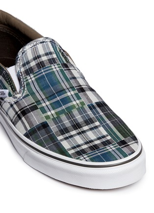 Detail View - Click To Enlarge - VANS - 'Classic' plaid patchwork skate slip-ons