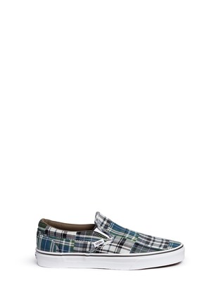 Main View - Click To Enlarge - VANS - 'Classic' plaid patchwork skate slip-ons