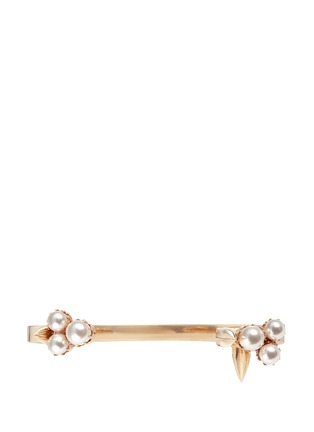 Main View - Click To Enlarge - JOOMI LIM - 'Love Thorn' faux pearl spike open cuff
