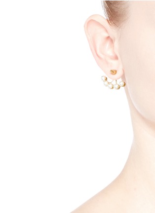 Figure View - Click To Enlarge - JOOMI LIM - 'Love Thorn' faux pearl spike stud deco earrings