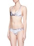 Figure View - Click To Enlarge - MIKOH - 'Velzyland' strappy wave print skinny bikini bottoms