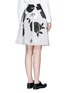 Back View - Click To Enlarge - THOM BROWNE  - Double blossom intarsia pleat skirt