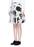 Front View - Click To Enlarge - THOM BROWNE  - Double blossom intarsia pleat skirt