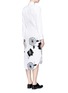 Back View - Click To Enlarge - THOM BROWNE  - Double blossom intarsia stripe cotton shirt dress