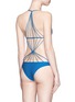 Back View - Click To Enlarge - MIKOH - 'Seychelles' webbed strappy swimsuit