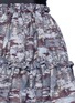 Detail View - Click To Enlarge - ANAÏS JOURDEN - Abstract metallic jacquard flare midi skirt