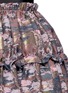 Detail View - Click To Enlarge - ANAÏS JOURDEN - Abstract metallic jacquard flare mini skirt
