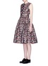 Figure View - Click To Enlarge - ANAÏS JOURDEN - Abstract metallic jacquard midi dress