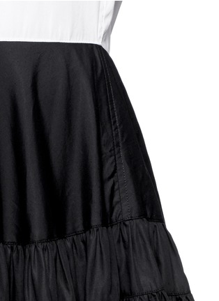 Detail View - Click To Enlarge - ANAÏS JOURDEN - Gathered skirt colourblock poplin shirt dress