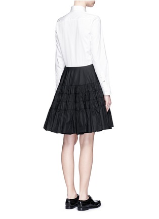 Back View - Click To Enlarge - ANAÏS JOURDEN - Gathered skirt colourblock poplin shirt dress
