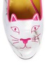 Detail View - Click To Enlarge - CHARLOTTE OLYMPIA - 'Kitty' marble print leather flats