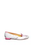 Main View - Click To Enlarge - CHARLOTTE OLYMPIA - 'Kitty' marble print leather flats