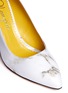 Detail View - Click To Enlarge - CHARLOTTE OLYMPIA - 'Vendome' marble print leather pumps