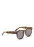 Figure View - Click To Enlarge - BLANC & ECLARE - 'Shanghai' shell effect acetate round sunglasses