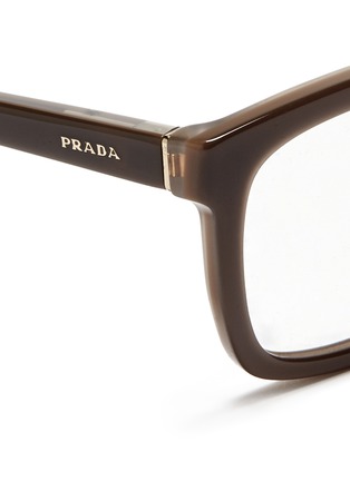 Detail View - Click To Enlarge - PRADA - Contrast acetate square optical glasses