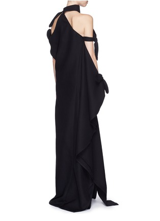 Back View - Click To Enlarge - 72722 - 'Bunny Frou Frou' bow tie crepe gown