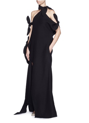 Figure View - Click To Enlarge - 72722 - 'Bunny Frou Frou' bow tie crepe gown