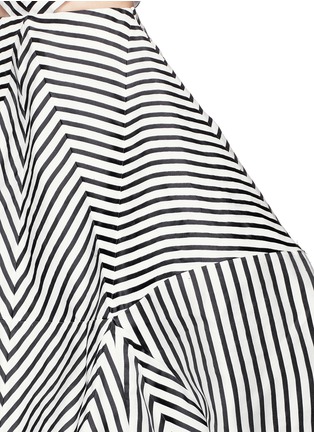 Detail View - Click To Enlarge - 72722 - 'La Scarpa' cutout stripe organza gown