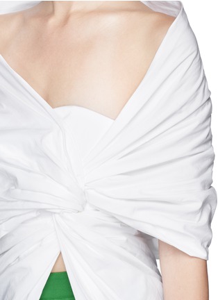 Detail View - Click To Enlarge - 72722 - 'Pretzel' open waist cotton poplin top