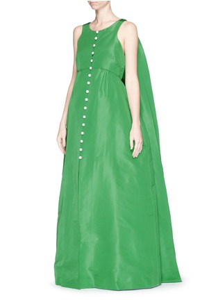 Front View - Click To Enlarge - 72722 - 'Thumper' button detail silk gown