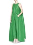 Figure View - Click To Enlarge - 72722 - 'Thumper' button detail silk gown