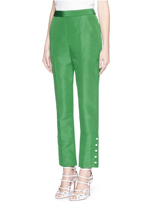 Front View - Click To Enlarge - 72722 - 'Oboe' button detail silk pants