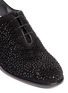 Detail View - Click To Enlarge - MAISON MARGIELA - Crushed rhinestone suede lace-ups