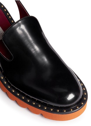 Detail View - Click To Enlarge - STELLA MCCARTNEY - Stud midsole ankle strap platform loafers