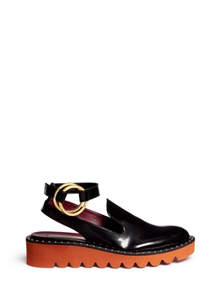 Main View - Click To Enlarge - STELLA MCCARTNEY - Stud midsole ankle strap platform loafers