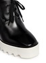 Detail View - Click To Enlarge - STELLA MCCARTNEY - Wood wedge faux leather booties