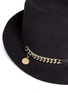 Detail View - Click To Enlarge - STELLA MCCARTNEY - Curb chain wool felt panama hat
