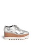 Main View - Click To Enlarge - STELLA MCCARTNEY - 'Elyse' star appliqué wood platform Derbies