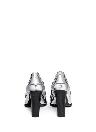 Back View - Click To Enlarge - STELLA MCCARTNEY - 'Hackney' mirror eco leather block heel loafers