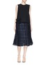 Figure View - Click To Enlarge - ERDEM - 'Ina' grid fil coupé skirt