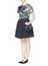 Figure View - Click To Enlarge - ERDEM - 'Emiko' floral embroidery organza top