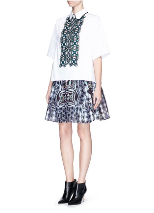 Figure View - Click To Enlarge - PETER PILOTTO - 'Circle' pinball print crinkle twill skirt