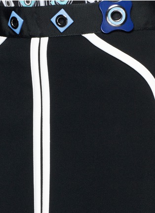 Detail View - Click To Enlarge - PETER PILOTTO - 'Disc' metal accent piped trim skirt