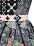 Detail View - Click To Enlarge - PETER PILOTTO - 'Atom' lace panel jacquard flare dress