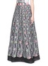 Front View - Click To Enlarge - PETER PILOTTO - Floral stripe brocade maxi skirt