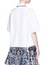 Back View - Click To Enlarge - PETER PILOTTO - 'Atom' lace panel poplin shirt