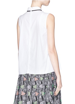 Back View - Click To Enlarge - PETER PILOTTO - Atom embroidery insert poplin shirt