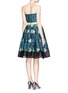 Back View - Click To Enlarge - PETER PILOTTO - 'Kinetic' atom jacquard strapless flare dress