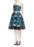 Figure View - Click To Enlarge - PETER PILOTTO - 'Kinetic' atom jacquard strapless flare dress