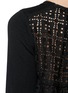 Detail View - Click To Enlarge - SACAI LUCK - Broderie anglaise back wool cardigan