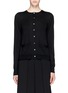 Main View - Click To Enlarge - SACAI LUCK - Broderie anglaise back wool cardigan