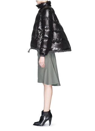 Figure View - Click To Enlarge - SACAI LUCK - Drawstring hem flare puffer down jacket