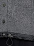 Detail View - Click To Enlarge - SACAI LUCK - Drawstring hem cable knit wool cardigan
