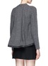 Back View - Click To Enlarge - SACAI LUCK - Drawstring hem cable knit wool cardigan